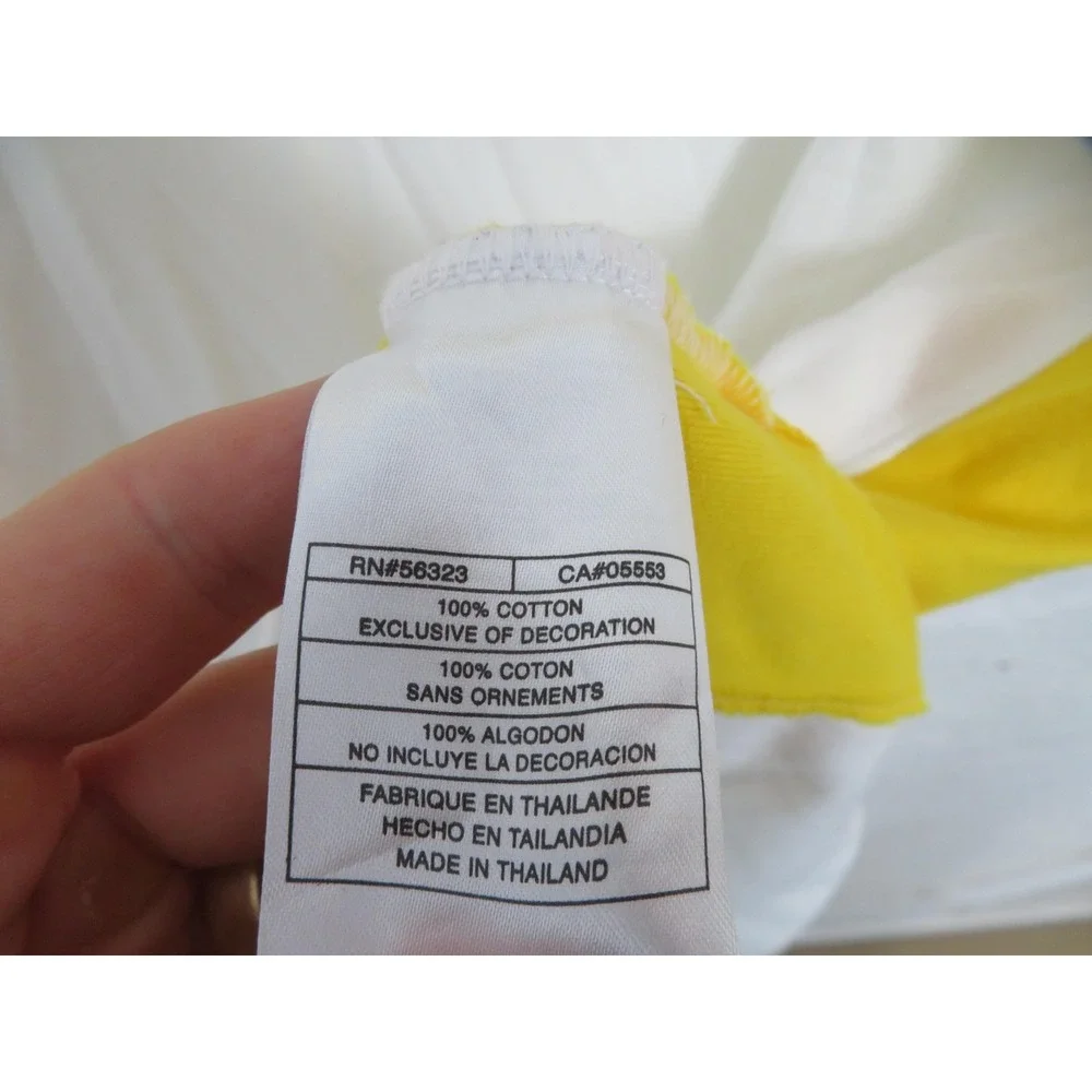 Vtg Air Jordan 1 Retro Polo Shirt Mens 3XL Wings White Yellow Flight Basketball